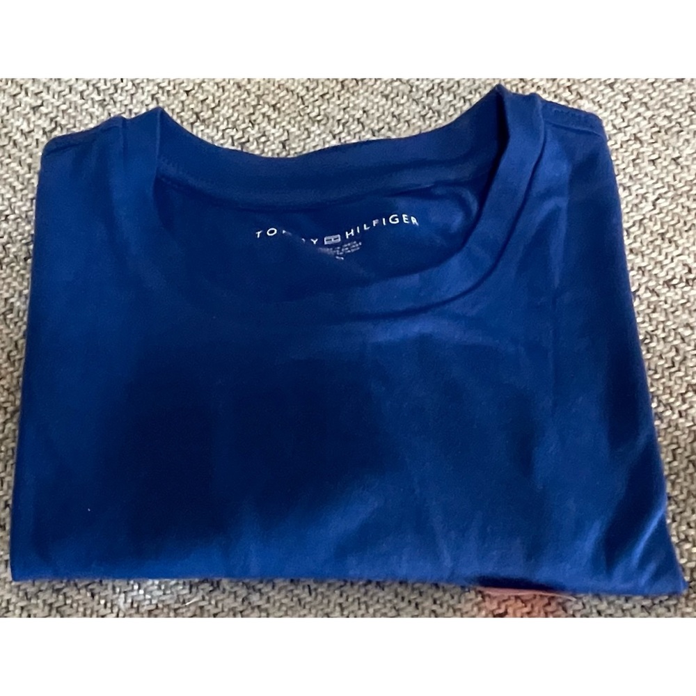 Mens Tommy Hilfiger Blue Medium T-Shirt NWT - Picture 3 of 5
